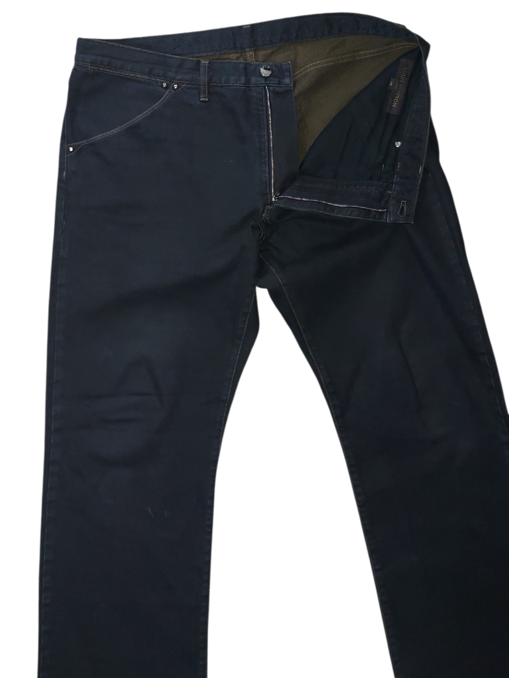 Louis Vuitton | Damier Graphite | Flower Monogram | Embroidered | Straight Jeans